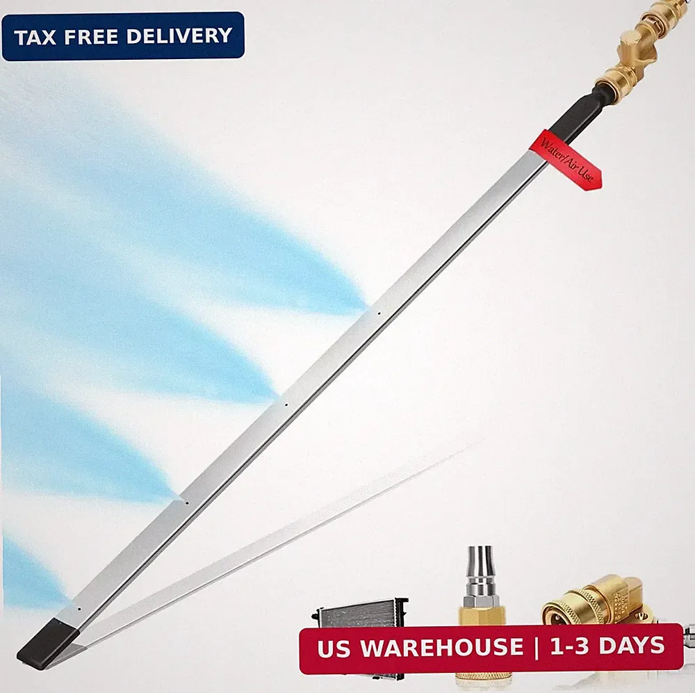 New 24''Portable Radiator Cleaning Wand,Pressure Washer & Pressure Air Pump Flus