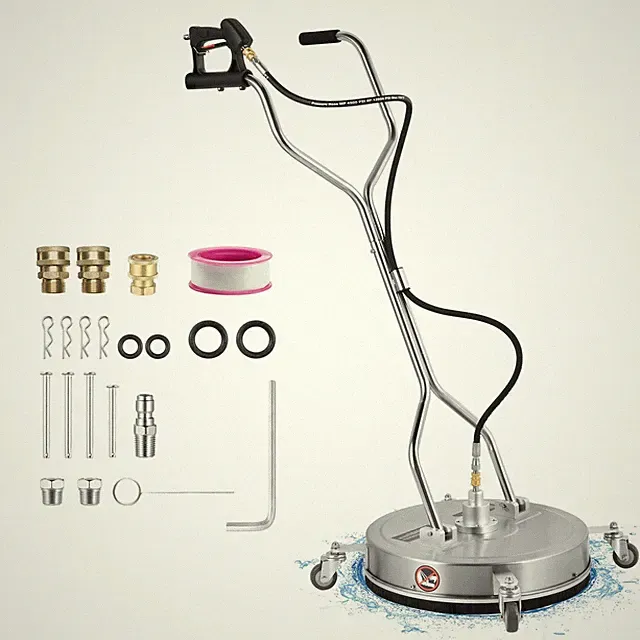 New 24" Pressure Washer Surface Cleaner 4 Wheels Dual Handle 4500 Max PSI