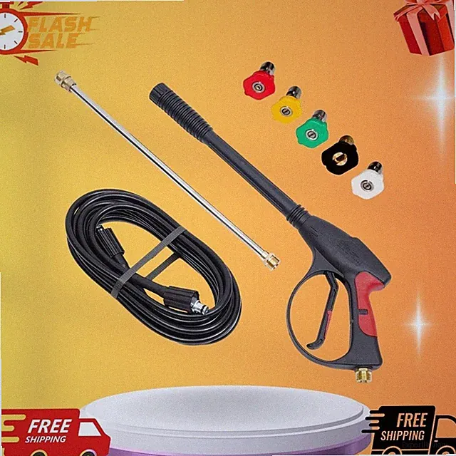 NEW 3000 PSI Pressure Washer Gun M22 Connector 5 Quick Nozzles Kit