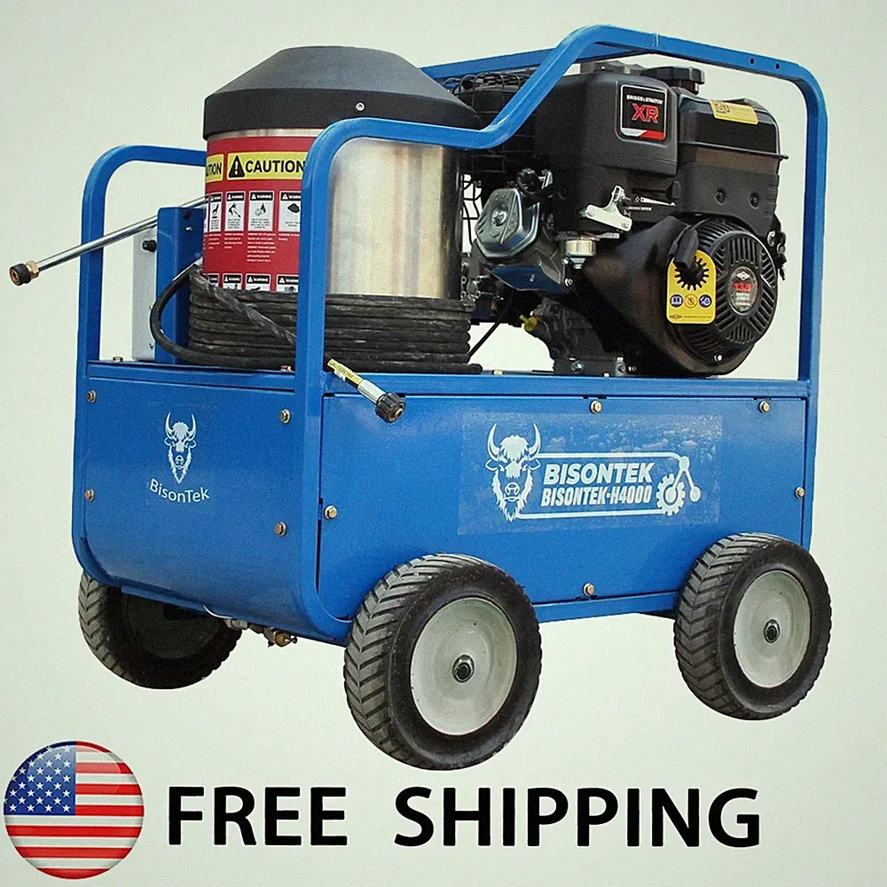 NEW 4000 PSI 4 GPM Hot Water High-Pressure Washer — B&S 13.5 HP Gasoline Engine