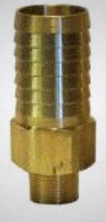 New AR Blue Clean Pressure Washer Nipple Hose Barb: 3/4MNPTx1-1/2HB Brass