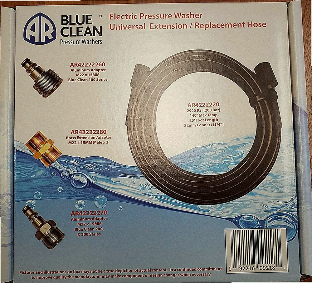 New Ar Blue Clean Replace/Extension Pressure Washer Hose, 25' Series 100 and 300