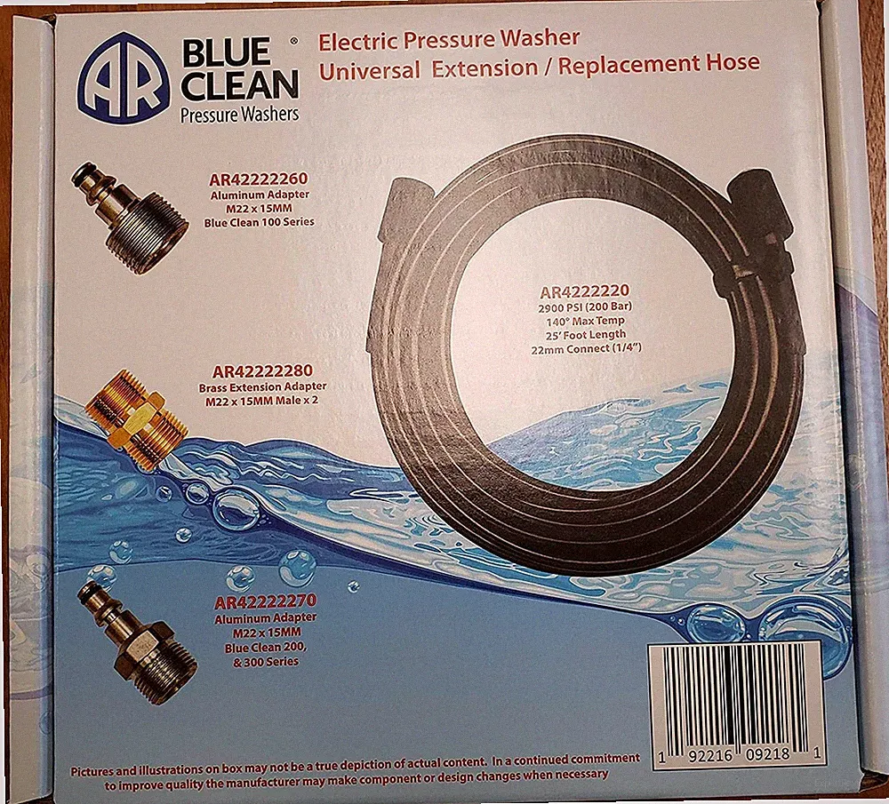 New Ar Blue Clean Replace/Extension Pressure Washer Hose, 25' Series 100 and 300