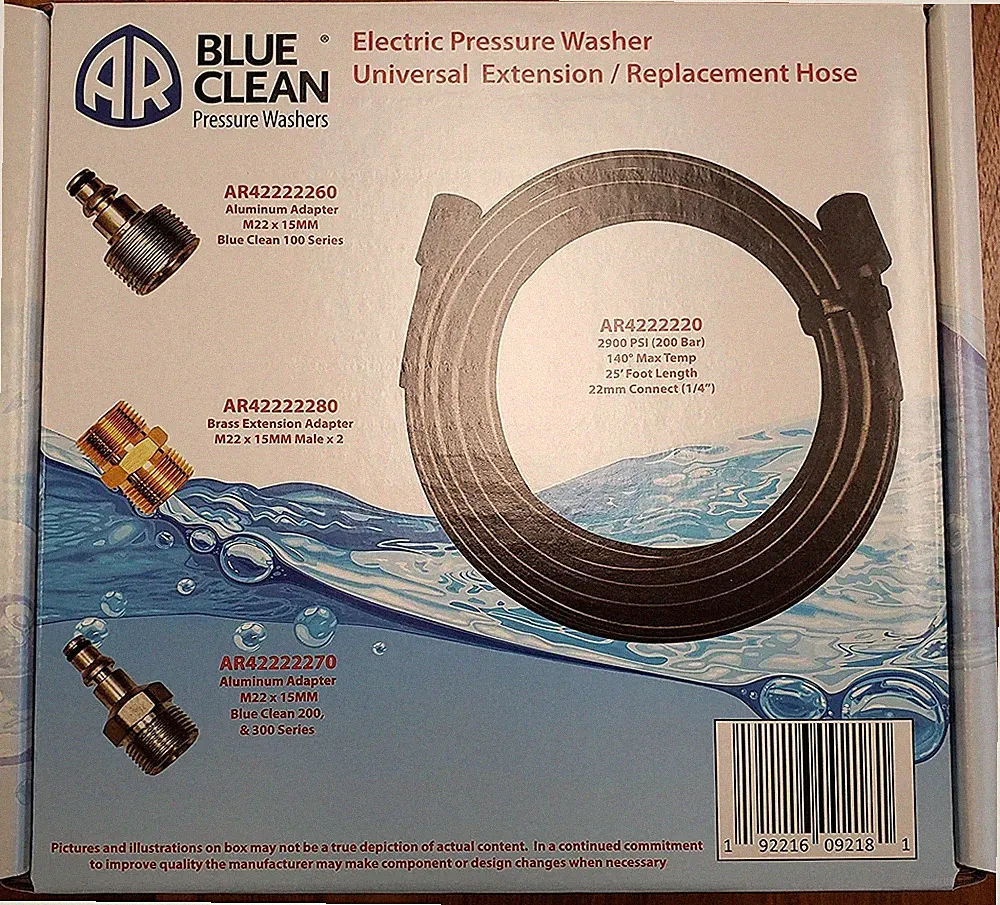 New Ar Blue Clean Replace/Extension Pressure Washer Hose, 25' Series 100 and 300