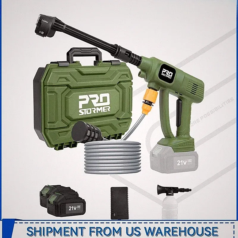 New Cordless Pressure Washer 1500PSI Portable Handheld Water Gun 6-in-1 Nozzle