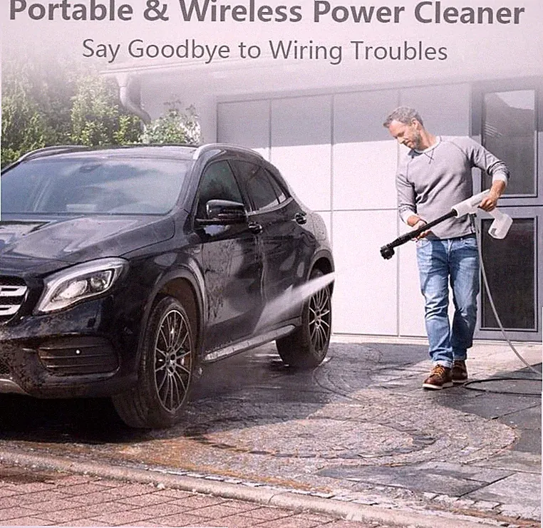 NEW! Cordless Pressure Washer with 2 Battery, 6-in-1 Soap Nozzle Mobile, 400psi