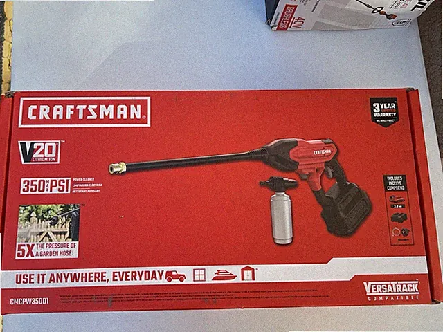 NEW Craftsman V20 350-PSI Power Cleaner Pressure Washer Spray Gun #CMCPW350D1