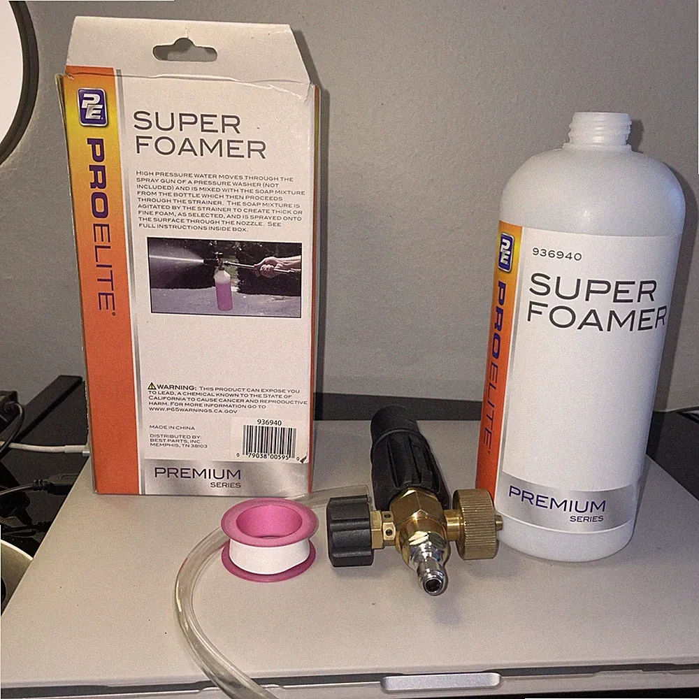NEW Foam Cannon Pressure Washer 1/4 Quick Connect Super Foamer Adjustable Spray