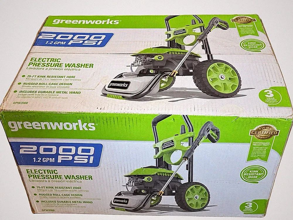 NEW Greenworks Electric Pressure Washer 2000 PSI GPW2006