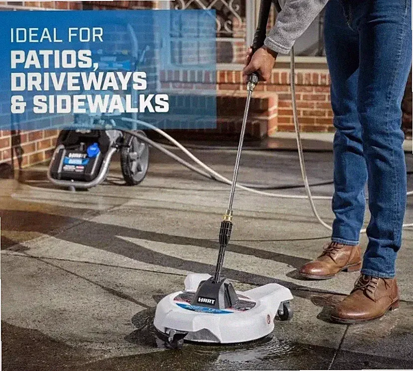 NEW HART 12 in. 3000PSI Electric Pressure Washer Surface Cleaner with Casters
