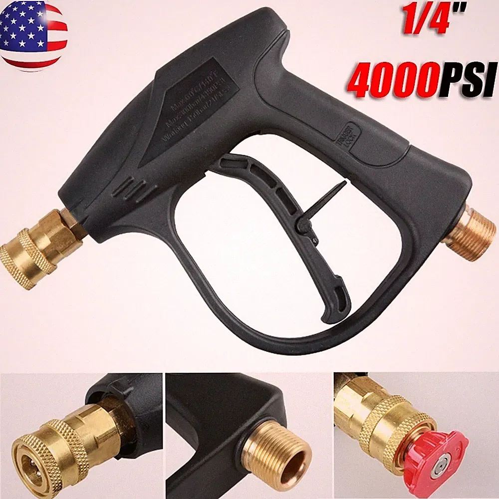 New High Pressure 4000PSI Car Power Washer Gun Spray Wand Short US