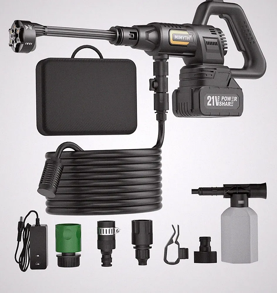 NEW MIMYTH 1200PSI 21V Cordless Portable Brushless Battery Power Pressure Washer