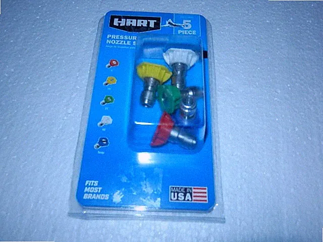 new no warranty Hart gas Pressure Washer Nozzle 5-piece set HW31NK05 3700 psi