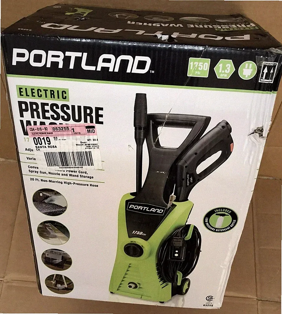 New Portland 1750 PSI 1.3 GPM Corded Electric Pressure Washer Open B (FVS030319)