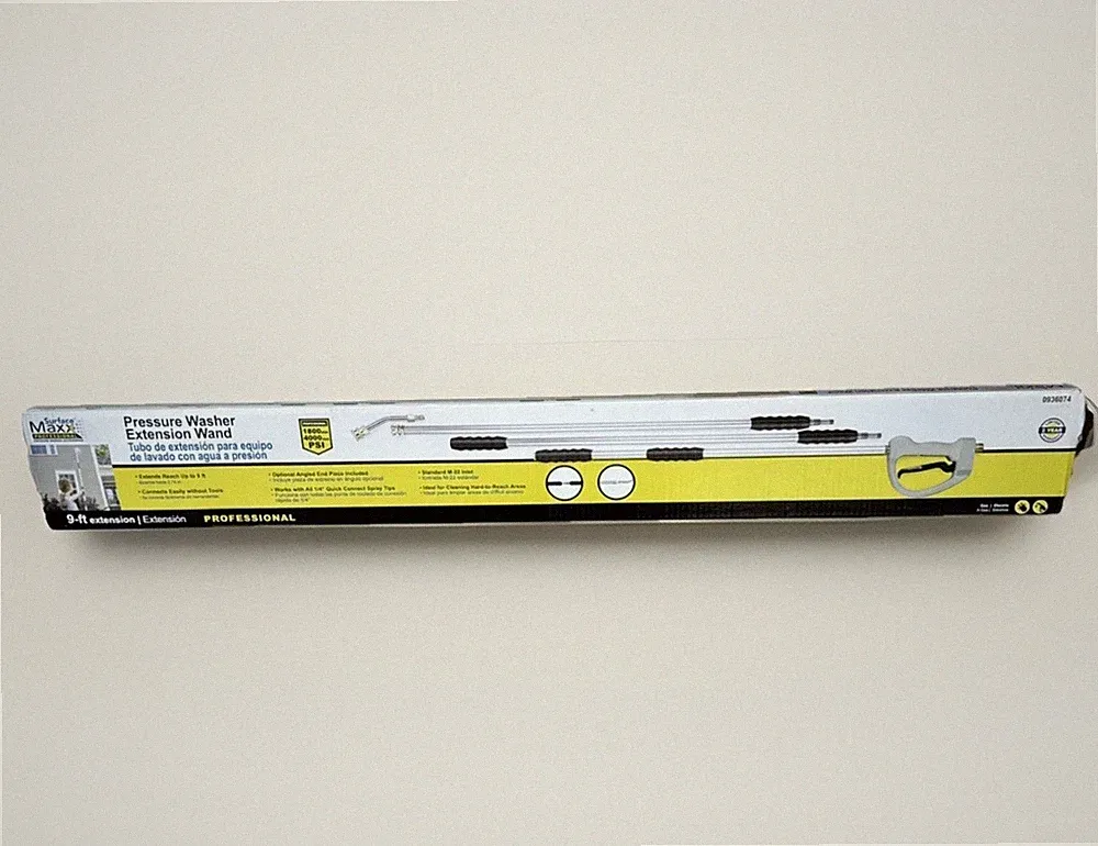 NEW! POWERMAXX PRO 9' PRESSURE WASHER EXTENSION WAND, #0936074