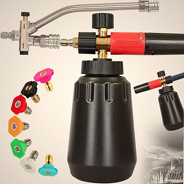 New Pressure Washer Gun Car Wash Soap Lance Cannon Spray Bottle Snow Foam Kit