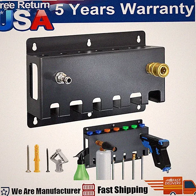 NEW Pressure Washer Gun Holder Wall Mount Foam Cannon Holder Organizer Black