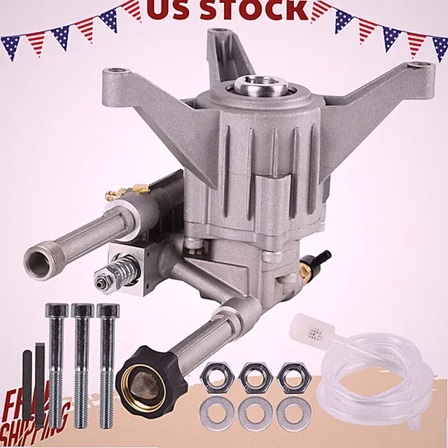 NEW Pressure Washer Pump 7/8" Shaft Vertical Plunger 3400 PSI 2.5 GPM Front Inle