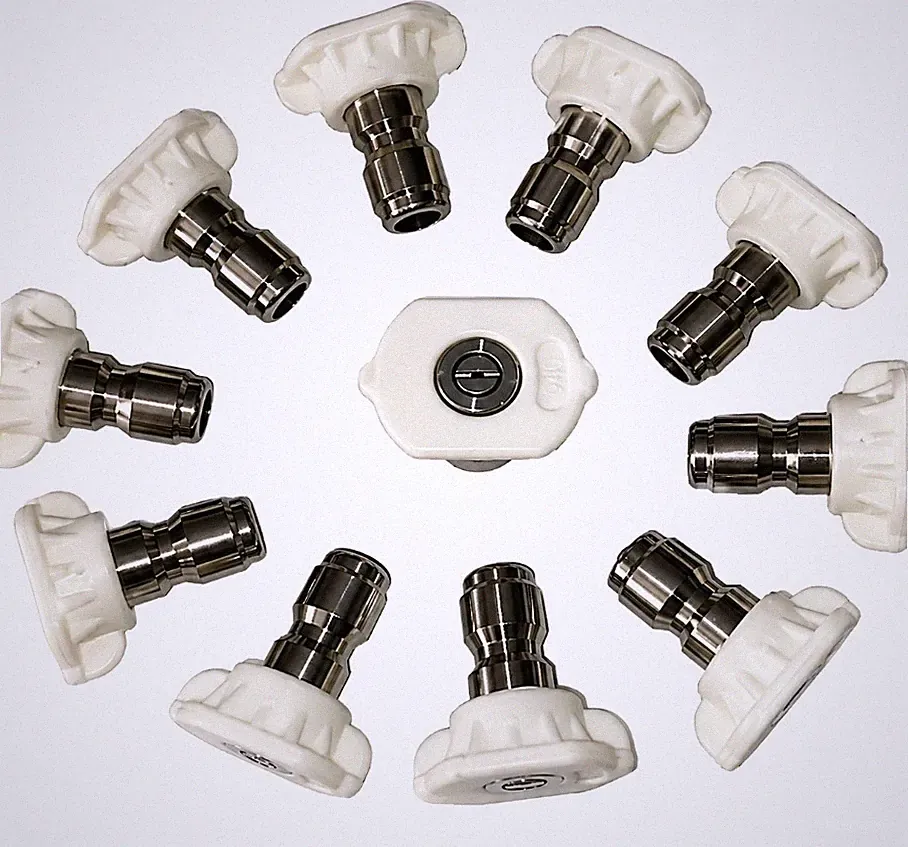 *NEW* Pressure Washer Spray Nozzle Tips, 1/4" Stainless Steel, White 11Pcs