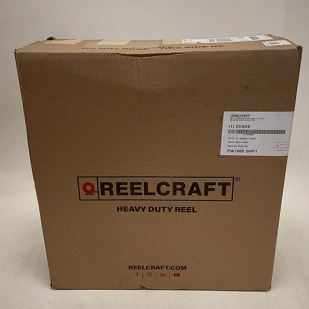 NEW Reelcraft PW7600 OPH1 Heavy Duty Pressure Washer Hose Reel 50ft 3/8" I.D. #2