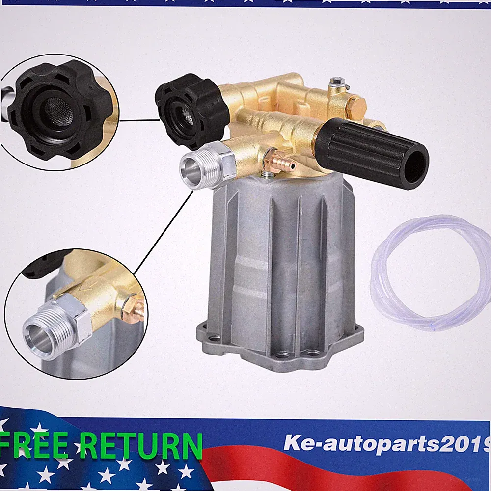 New RMV2.5G30 PRESSURE WASHER PUMP AXIAL, 2.5GPM 3000 PSI, 3400 RPM, 3/4" SHAFT