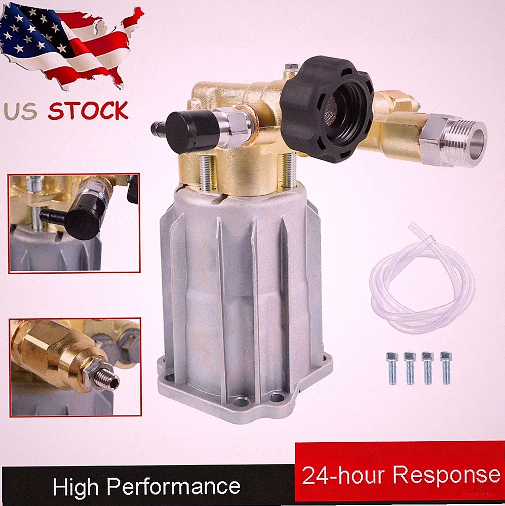 New RMV2.5G30 PRESSURE WASHER PUMP AXIAL, 2.5GPM 3000 PSI, 3400 RPM, 3/4" SHAFT
