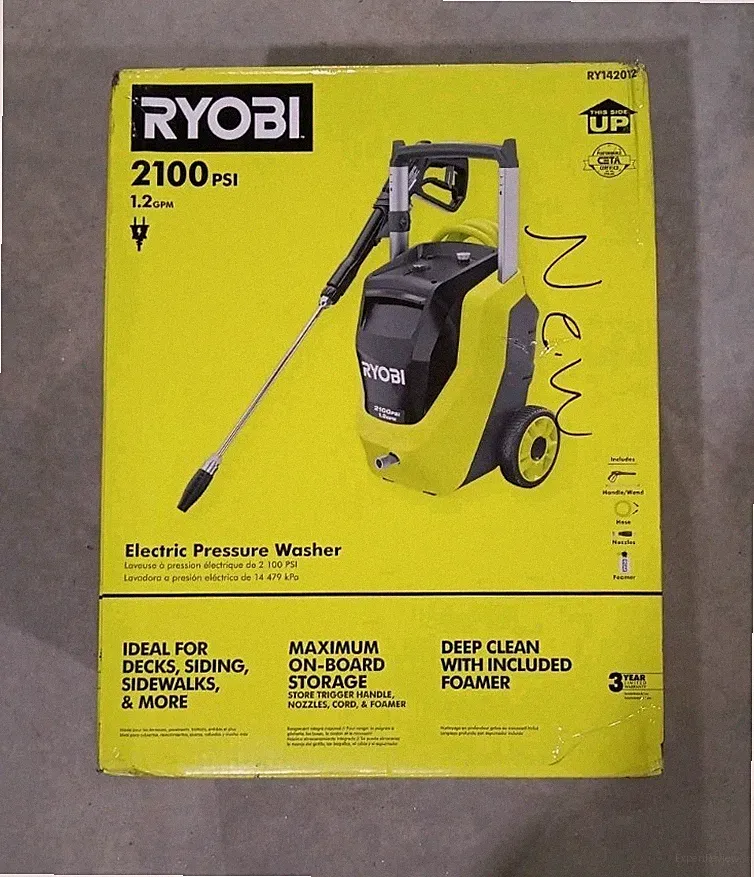 NEW RYOBI 2100 PSI 1.2 GPM Electric Cold Water Pressure Washer Model# RY142012