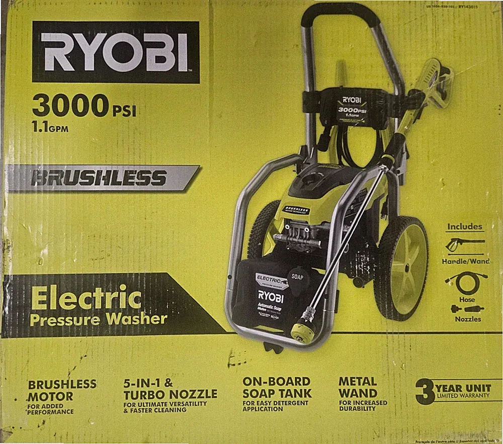 NEW RYOBI 3000 PSI Cold Water Electric Pressure Washer Model# RY103411