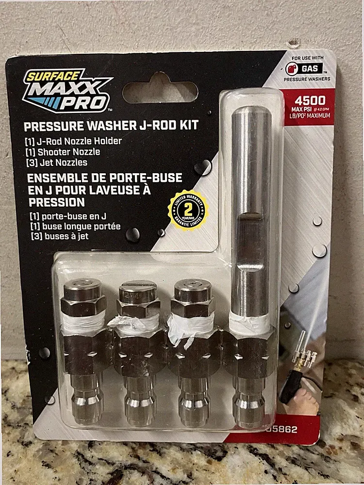 NEW Surface Maxx Pro Pressure Washer J-Rod Kit 4500 MAX PSI 6305862 #1
