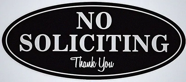 No-Soliciting Sign for House Signs for Home - Premium No Soliciting Thank You...
