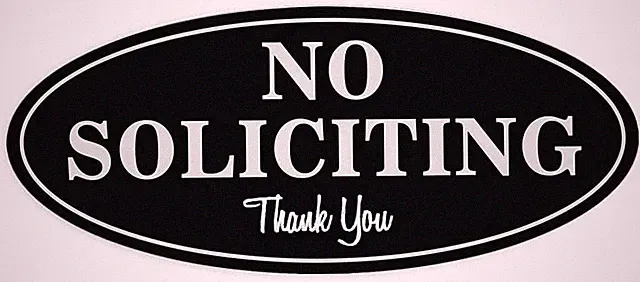 No-Soliciting Sign for House Signs for Home - Premium No Soliciting Thank You Si