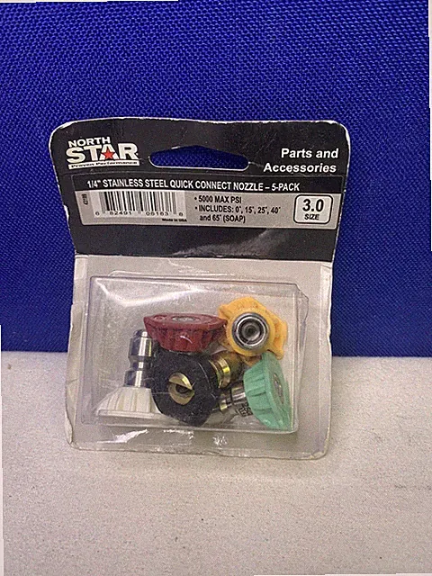 NorthStar 5-Pack Pressure Washer Quick Couple Nozzle Set- 3.0 Size