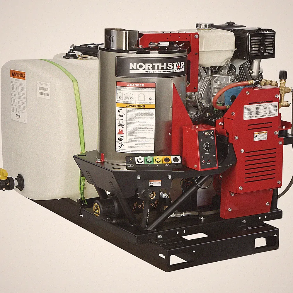 NorthStar Gas Hot Water and Wet Steam Pressure Washer Skid, 3000 PSI, 4 GPM