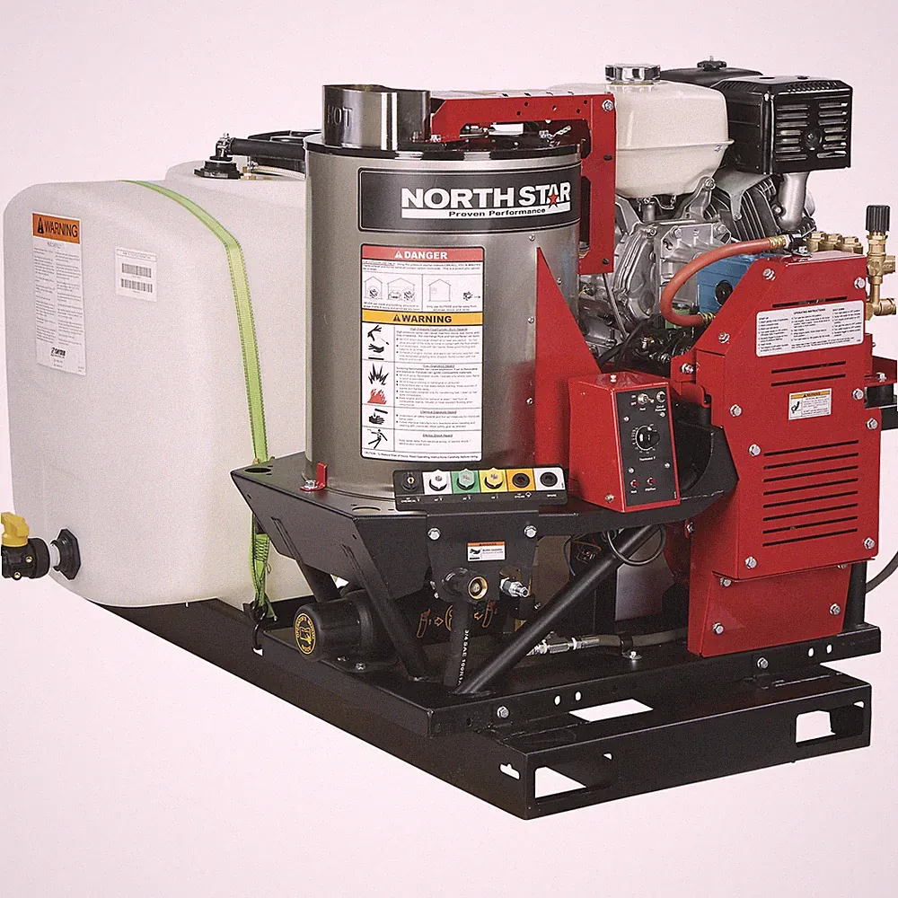 NorthStar Hot Water Pressure Washer Skid with Wet Steam, 3000 PSI, 4 GPM, Honda
