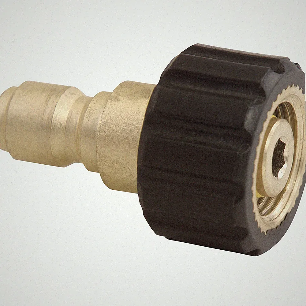 NorthStar Pressure Washer Quick-Connect Adapter, M22-F x 3/8in., 4000 PSI, Steel