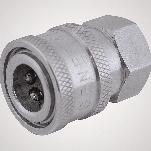 NorthStar Pressure Washer Quick Coupler, 1/4in. Inlet, 5000 PSI, Stainless Steel
