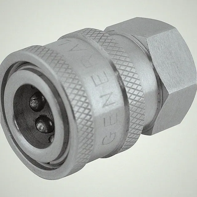 NorthStar Pressure Washer Quick Coupler, 1/4in. Inlet, 5000 PSI, Stainless Steel