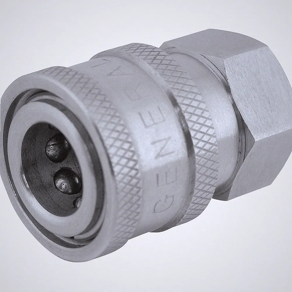 NorthStar Pressure Washer Quick Coupler, 5000 PSI, 3/8in. Inlet, Stainless Steel