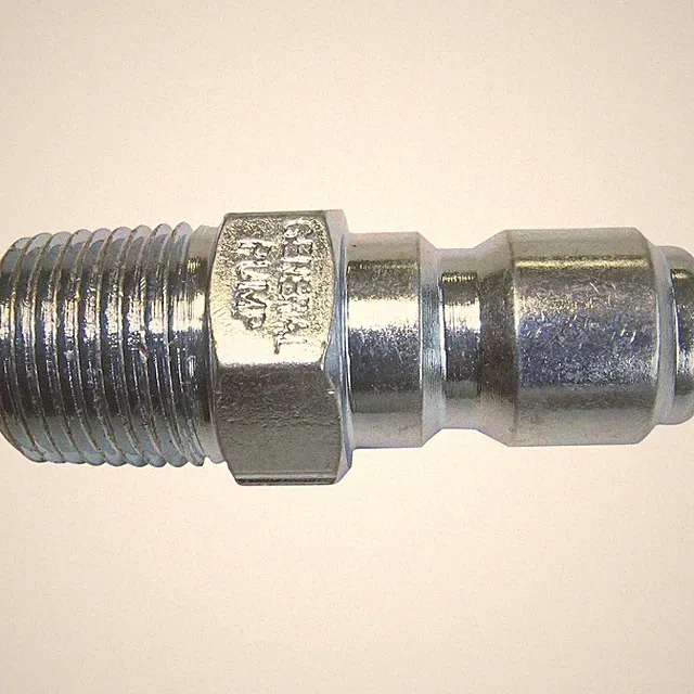NorthStar Pressure Washer Quick-Coupler Male Plug, 1/4in. Inlet, 5000 PSI, Steel