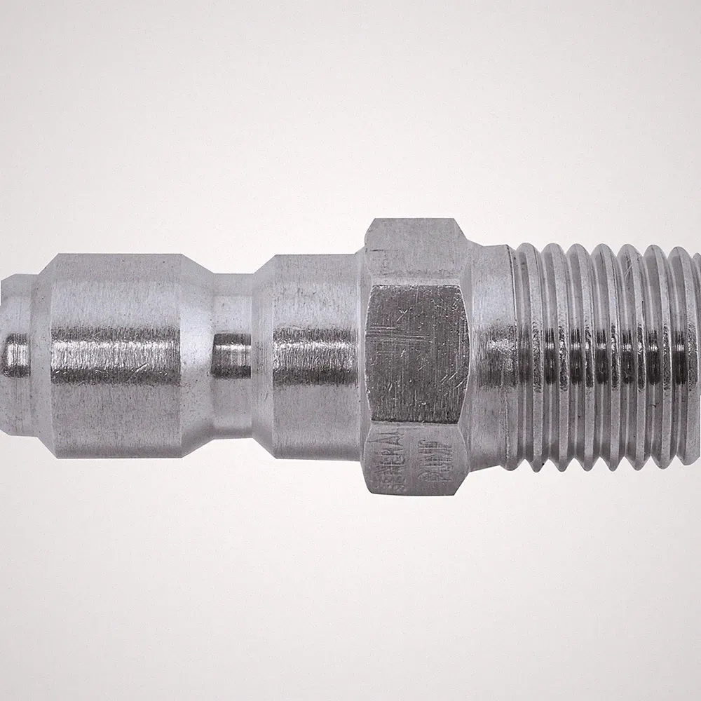 NorthStar Pressure Washer Quick-Coupler Nipple, 3/8in. Male Inlet, 5000 PSI