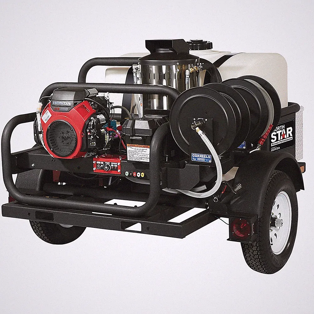 NorthStar Tow-Behind Hot Water Commercial Pressure Washer Trailer, 4000 PSI, 4