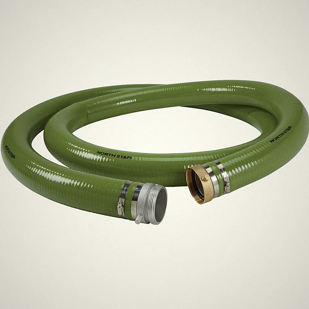 NorthStar Water Pump Suction Hose, 3in. x 15ft., 60 Max. PSI, PVC