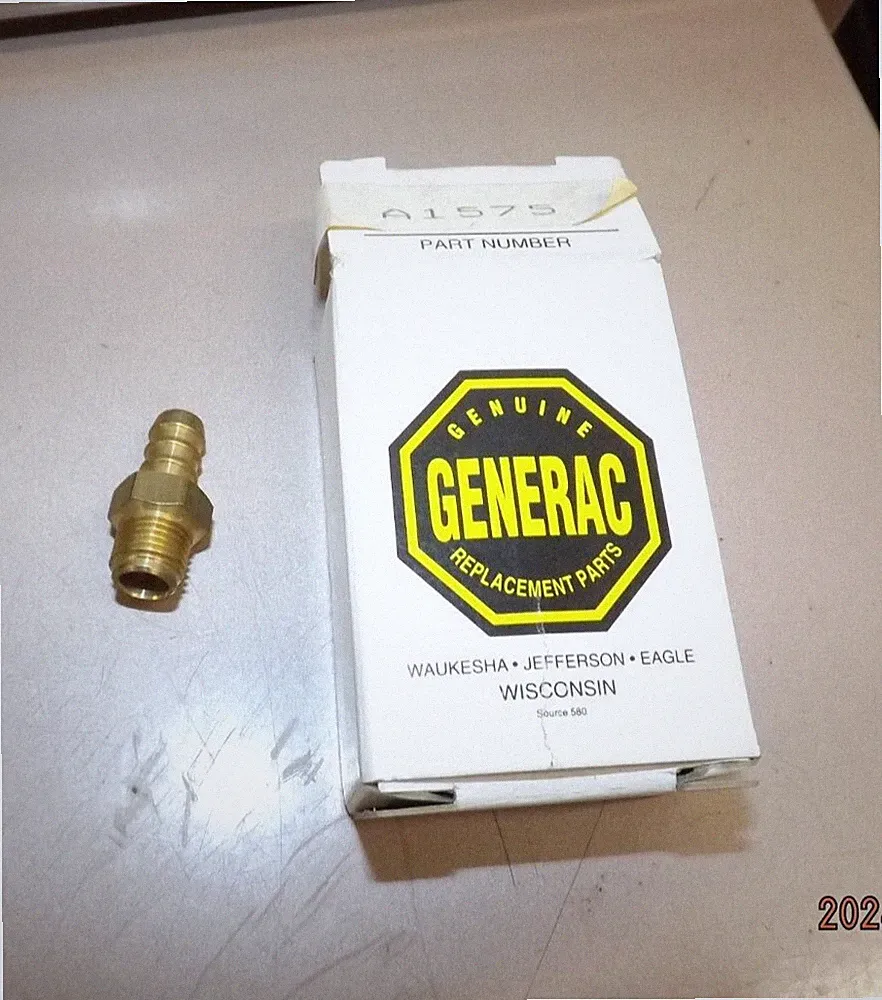 NOS Briggs & Stratton Generac A1575 Pressure Washer Brass Hose Barb w/ Insert
