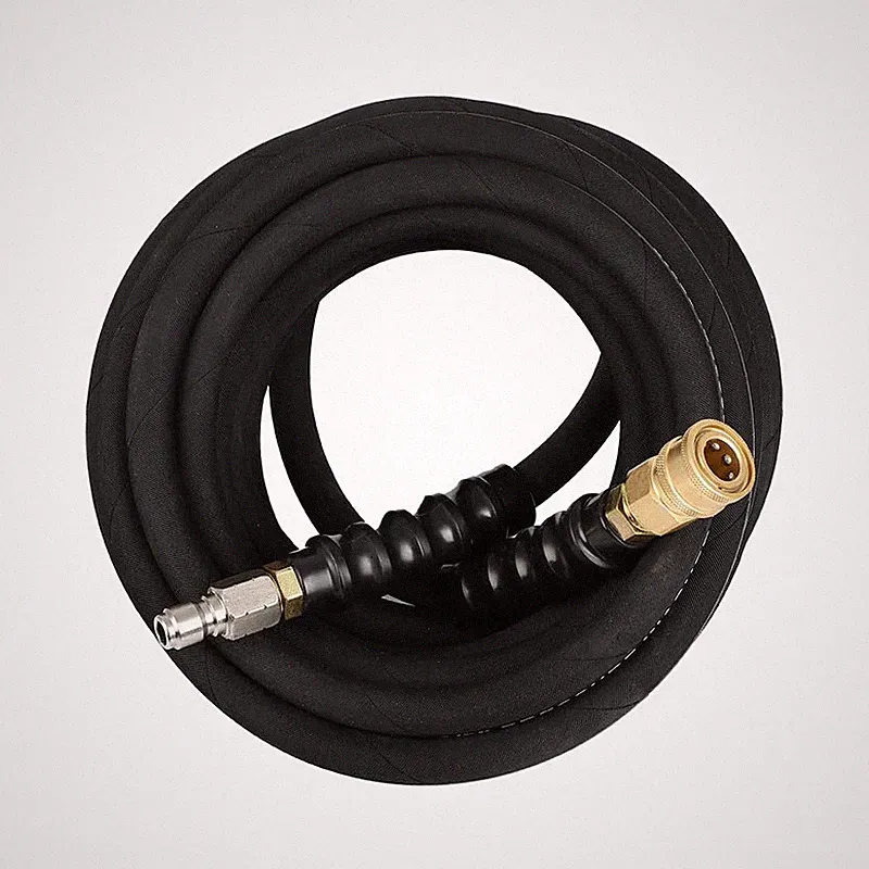 Ocpty 25Ft 3/8 Flexible Pressure Washer Hose 4800 Psi Non Marking Steel Wire