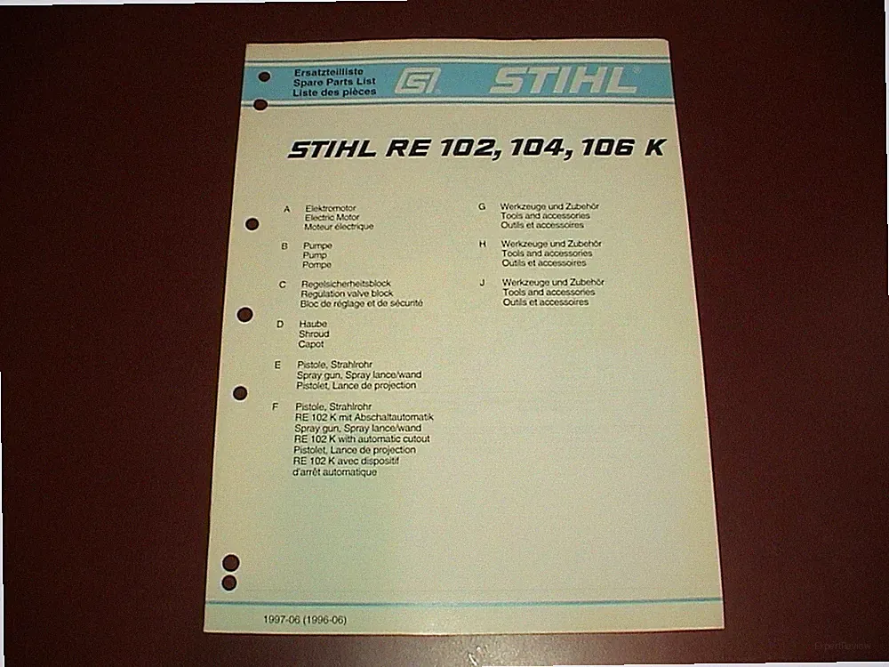 Stihl pressure washer parts