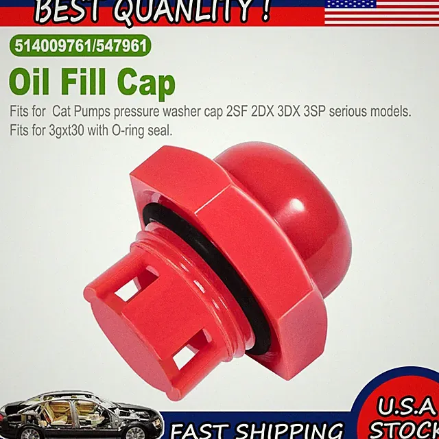 Oil Fill Cap for Dewalt Pressure Washers Replace to #OE 514009761 (Red)