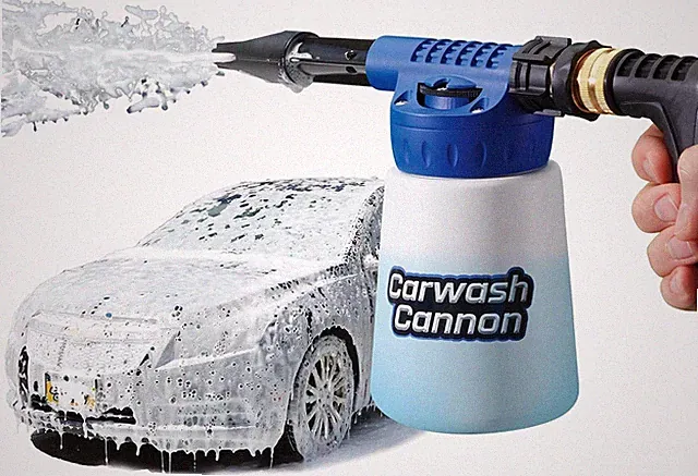 Ontel Carwash Cannon Foam Blaster Nozzle Gun for Car, Truck, Boat & More - 5 Spr