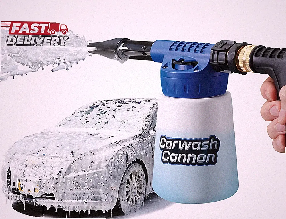 Ontel Carwash Cannon Foam Blaster Nozzle Gun for Car, Truck, Boat & More - 5 Spr