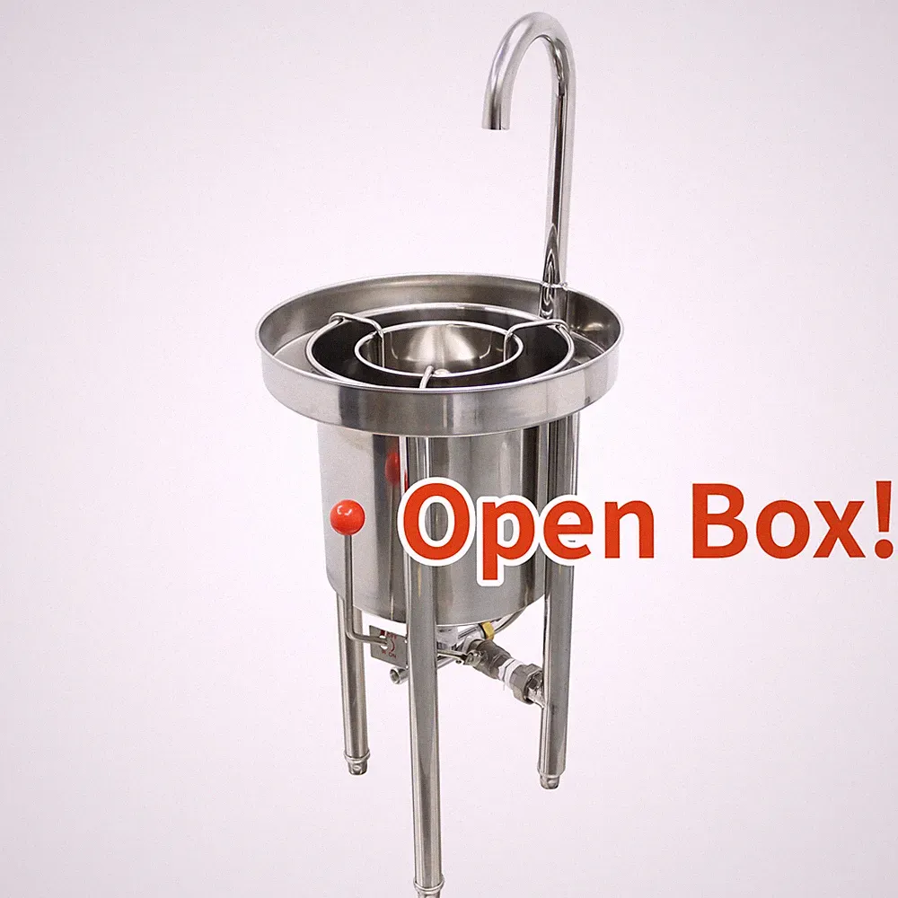Open Box! 55Lbs Commercial Rice Washer Washing Machine Hydraulic Pressure Type