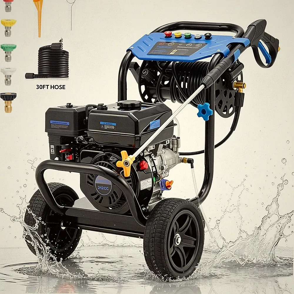 Open Box Gas Pressure Washer 3600 PSI 2.3 GPM Heavy Washer 212cc 7HP 5 Nozzles